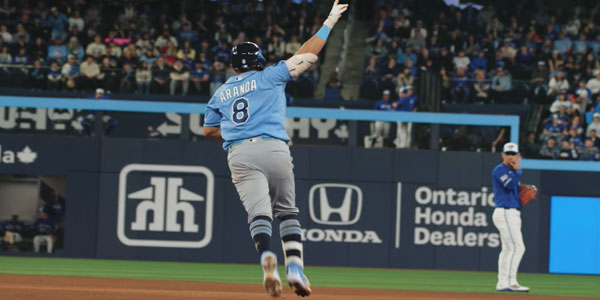 Rays Beat Blue Jays as Aranda Powers 8-5 Victory